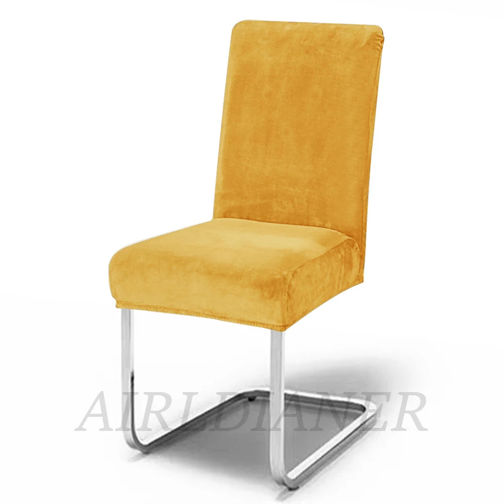 housse chaise velours doux beige moderne poignées serrage extérieur mariage banquet