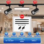projecteurs led spot noir moderne 50w 60w rail super lumineux