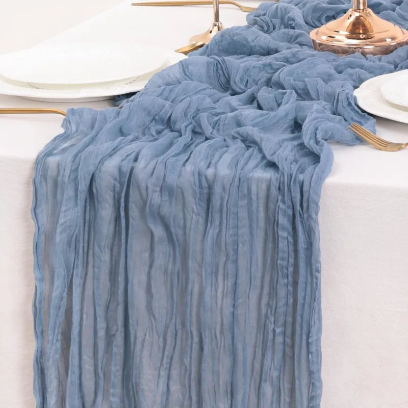 nappe plissée vert olive élégante table noël fête semi transparent