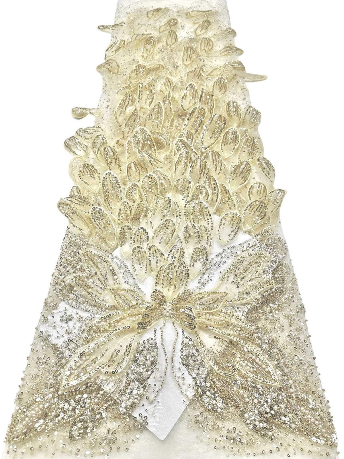 ruban décoratif luxueux fleurs relief strass couleur bleu clair rose beige violet gris élégant