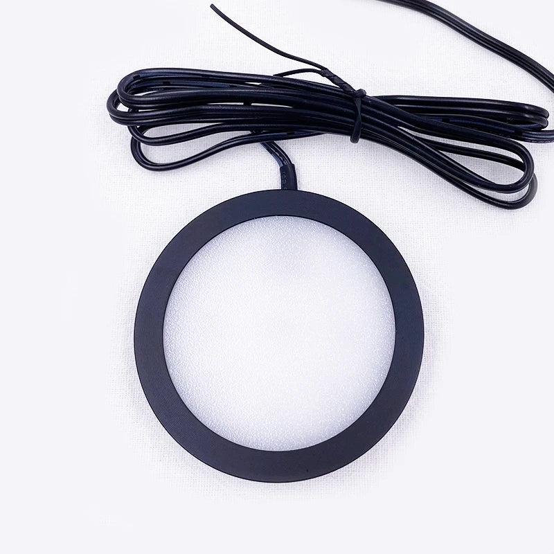 plaque lumière led noir blanc argent 3w 12v 24v adhésif moderne minimaliste 8mm 60mm