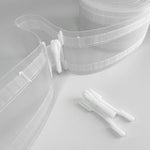rideaux blancs rubans fins clips modernes accessoires voilages polonais fixations plastique haute qualité