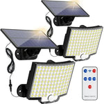 lampe murale solaire 106 led ip65 moderne clips noir abs