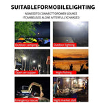 lampe led rechargeable blanc moderne ip66 usb solar panel camping nuit sécurité eye protection