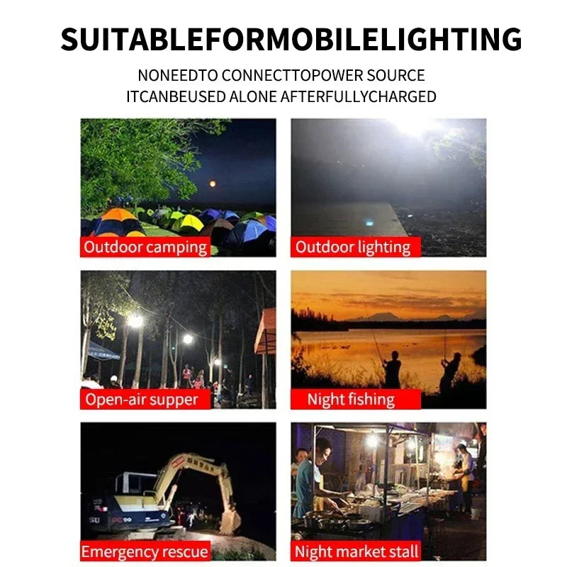 lampe led rechargeable blanc moderne ip66 usb solar panel camping nuit sécurité eye protection