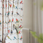 rideau oiseaux colorés moderne polyester opaque maison chambre salon