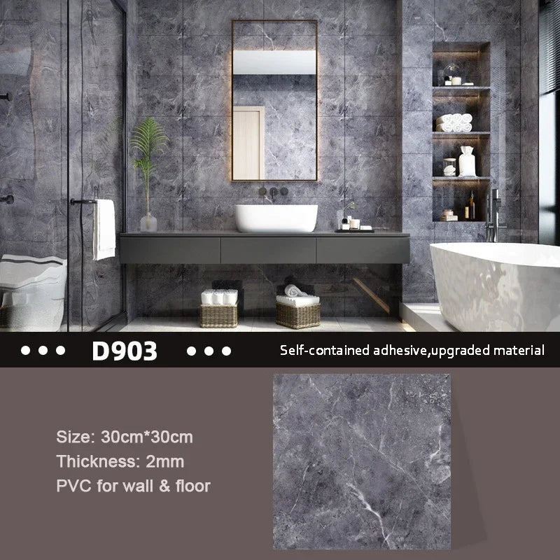 panneaux decoratifs murals marbre gris blanc adhésifs imperméables anti moisissures modernes resistant humidité respectueux
