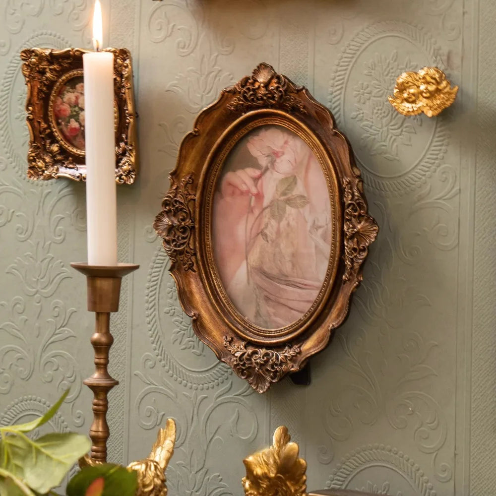 cadres photo relief résine ancien européen rétro shabby chic décor mural tableaux vintage ornements