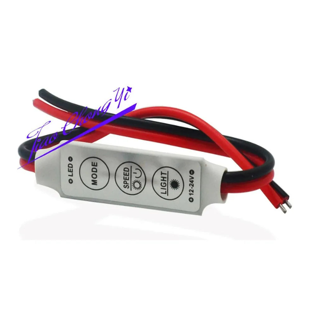 contrôleur led 5v 12v 24v rfb câble rouge noir télécommande rf moderne fonctionnel