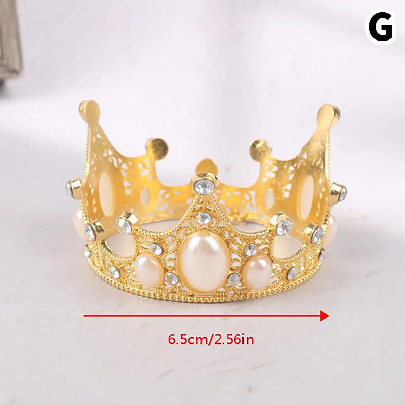 couronne or argent strass baroque élégante adhésive décoration fête princesse baby