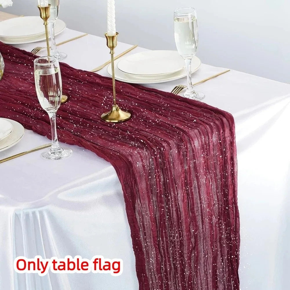 nappe plissée semi transparente multicolore scintillante décoration festive élégante dimensions variées polyester coton