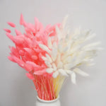 bouquet fleurs séchées forme lapin décoration table mariage anniversaire baby shower pampas lagurus phragmites