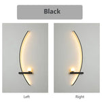 applique murale led moderne noire 55cm 105cm lampe led minimaliste chambre salon