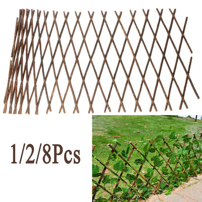Treillis en saule extensible blanc pour plantes grimpantes