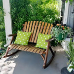 coussins décoratifs vert clair noir points blancs moderne 45cm 45cm polyester coton
