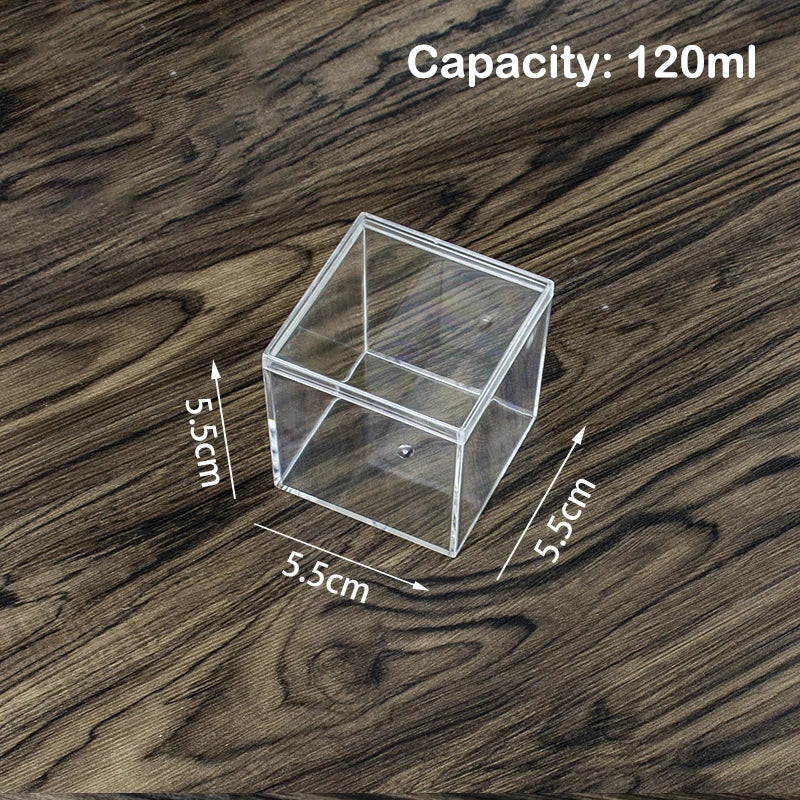 boîtes plastique transparent modernes bijoux rangement sans motif très transparent