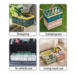 panier pliable rangement stockage vert bleu moderne utilisation multiple respectueux environnement pliables empilables organisateur