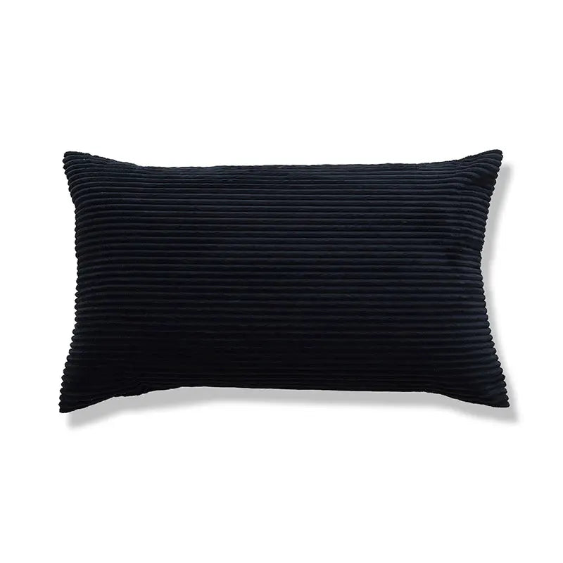 coussin velours rayé marron clair simple imperméable respectueux environnement 30x50cm maison