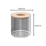 boîte mouchoirs moderne plastique transparent texture bois papier toilette élégant rangement salon