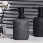 distributeur savon liquide céramique blanc beige moderne minimaliste texture granulée Pompe.pression