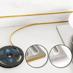 Ruban décoratif pailleté or argent blanc moderne adhésif 5m longueur chambre salon