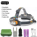 lampe frontale rechargeable led noir orange bleu vert gris moderne pratique ceinture ajustable deux
