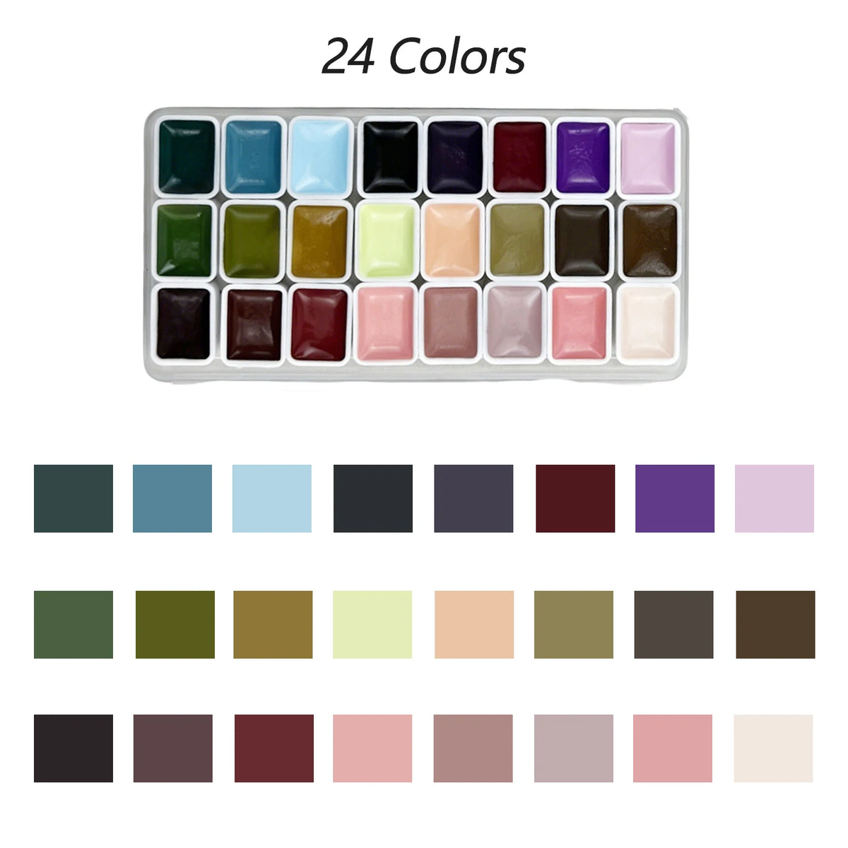 Palette peinture l'aquarelle multicolore calligraphie création artistique nail art bricolage pinceau professionnel enfants adultes