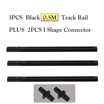 luminaire spot rail led moderne noir blanc salon magasin rails adaptateurs