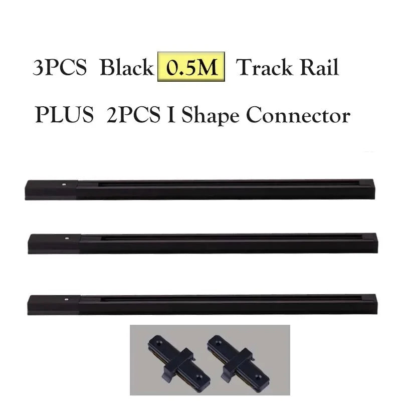 kit spot led rail noir moderne salon magasin éclairage intérieur couleurs