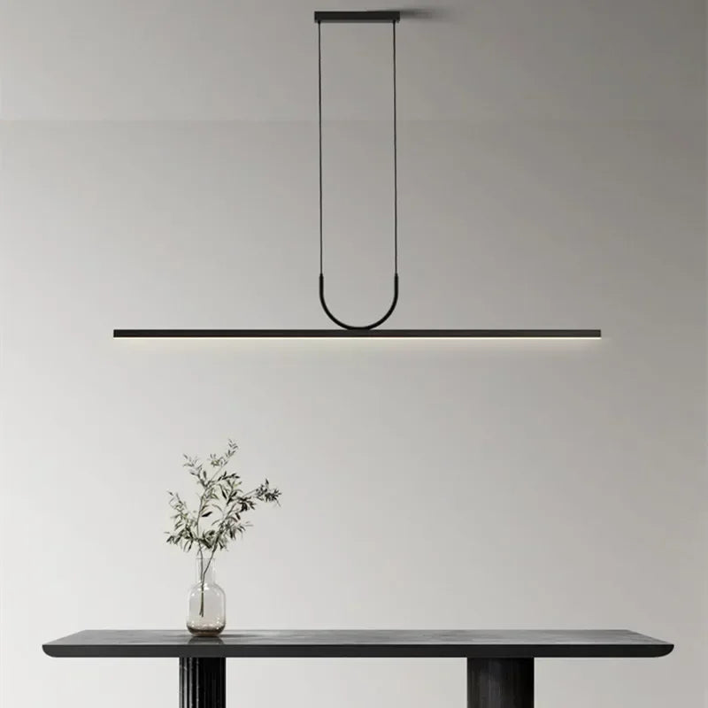 lampe suspendue moderne minimaliste led blanc noir flux lumineux variable facile certifications multiples