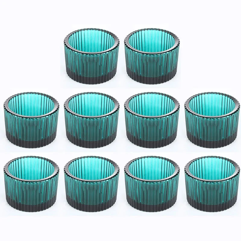 bougeoirs rose rayées modernes support bougie décoration table mariage tealights pack 10