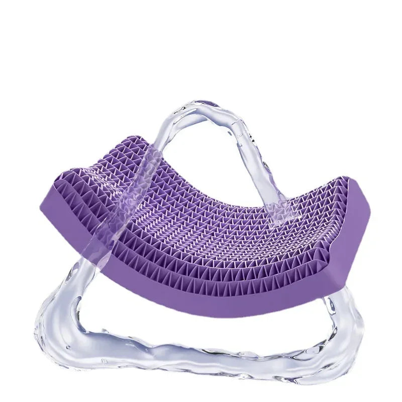 coussin violet réseau triangles moderne 52x35cm coton catégory mémoire forme rectangulaire