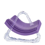 coussin violet réseau triangles moderne 52x35cm coton catégory mémoire forme rectangulaire