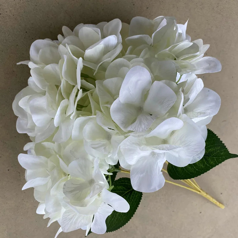 bouquet artificiel hortensias soie bleu blanc rose naturel décoration maison extérieur