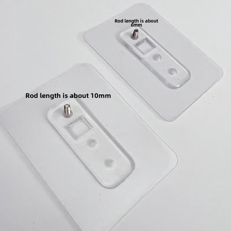 supports adhésifs transparents vis sans clou étagères salle bain auto fixation pièces pvc plastique