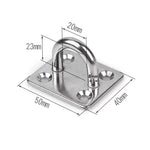 anneaux métalliques industriels supports suspension vis autotaraudeuses plaques carrées acier inoxydable utilitaires