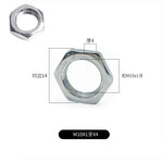 vis filetées argentées filetage régulier industriel 10 pièces M10 10mm 15mm 20mm 25mm 30mm