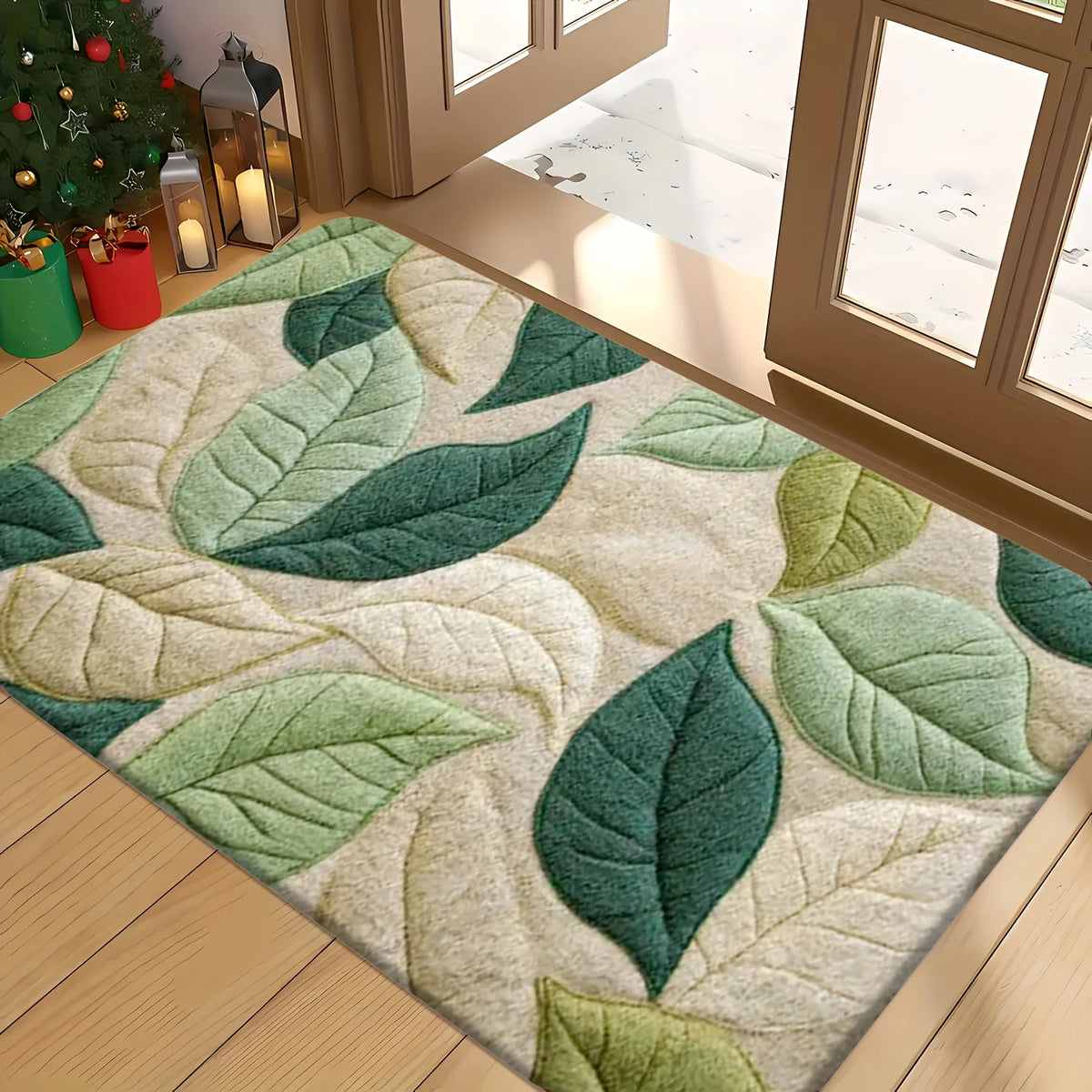 tapis vert feuilles moderne imperméable antidérapant bain entrée salon decoextérieur 40x60cm 50x80cm