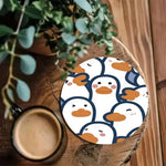 sous verres bois canards expressions modernes opaques hygiène table ecofriendly