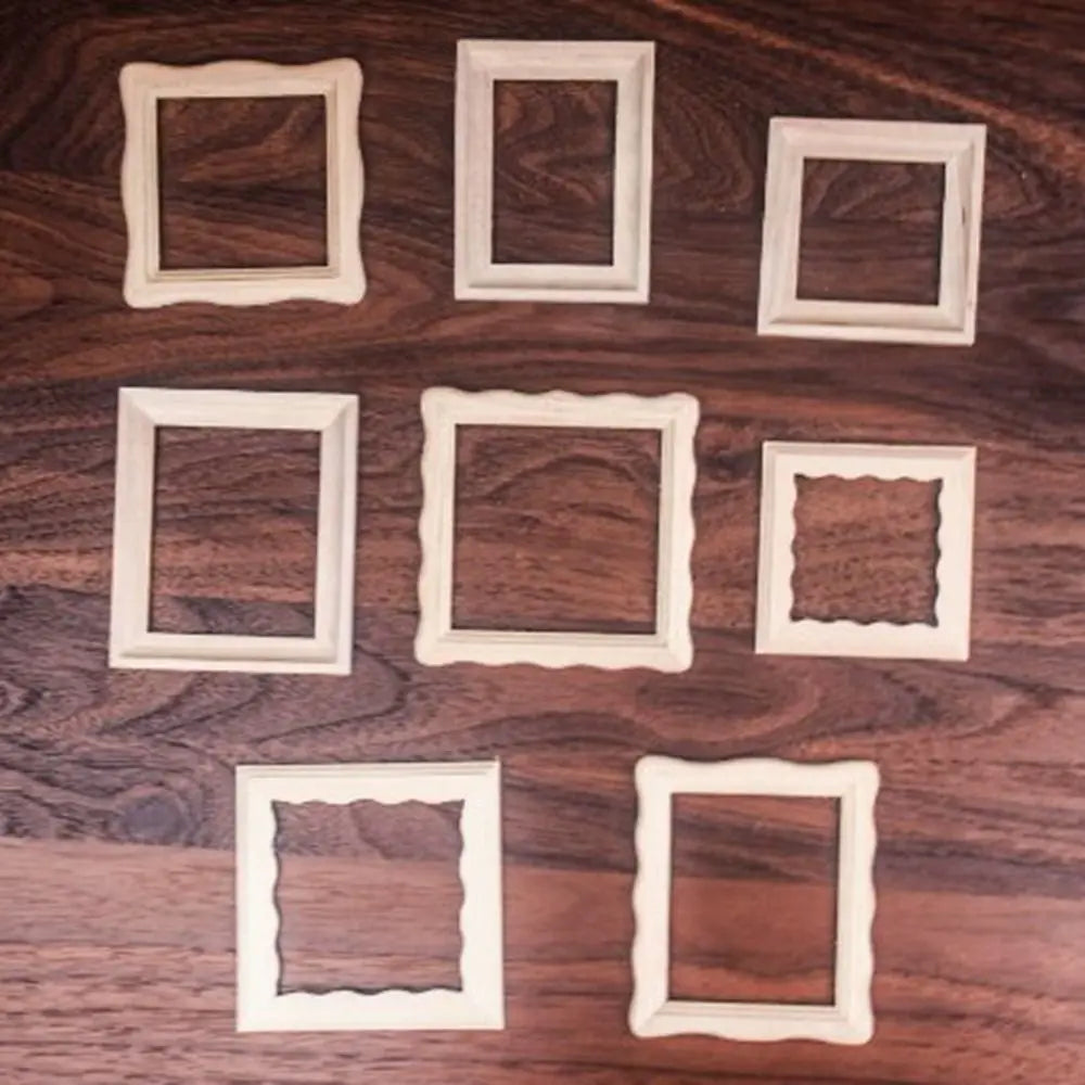 cadres photo minuscules bois naturel classiques adhésifs decoration maison miniature artisanal bricolage