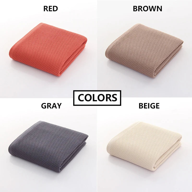 serviette coton waffle rapide absorbant main bain adultes rouge marron gris beige moderne