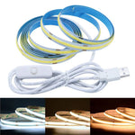 ruban led 320 leds blanc jaune adhésif moderne interrupteur câble usb 5v 3000k 6500k