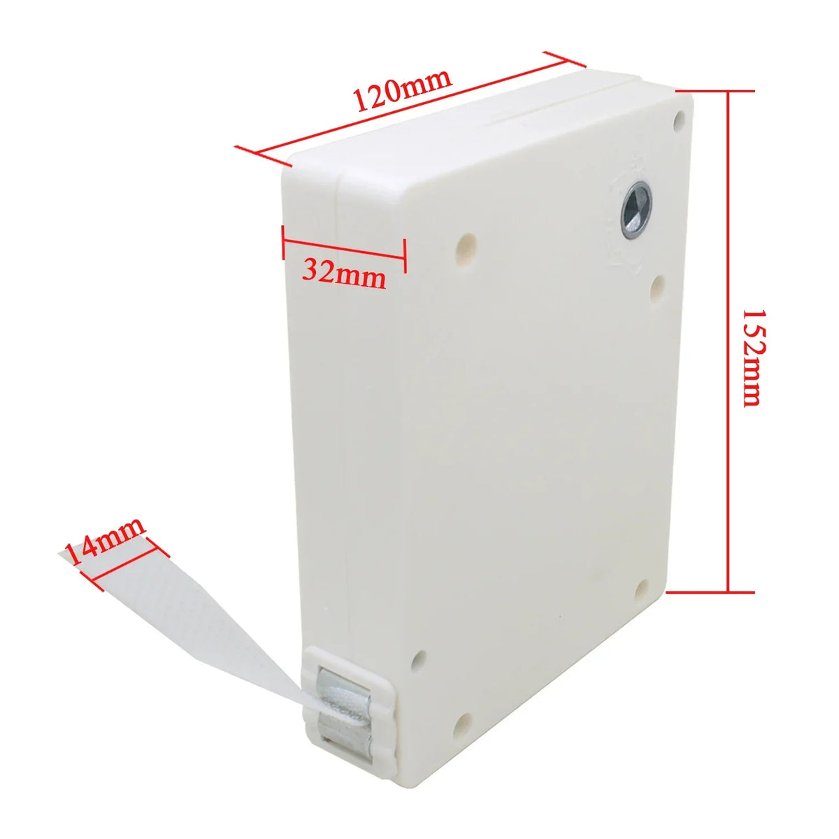 mètre ruban blanc pratique poignée noire mesure 120mm 32mm 152mm
