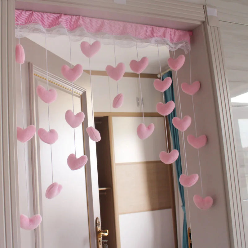 rideau decoratif doux papillons etoiles rose velours semi transparent enfantin chambre fille