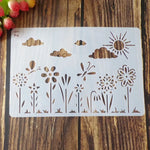 gabarit peinture floral délicat classique opaque bricolage scrapbooking journal decoration