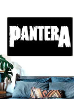 bannière pantera lettres blanches fond noir graphique grunge clips décoration chambre studio musique