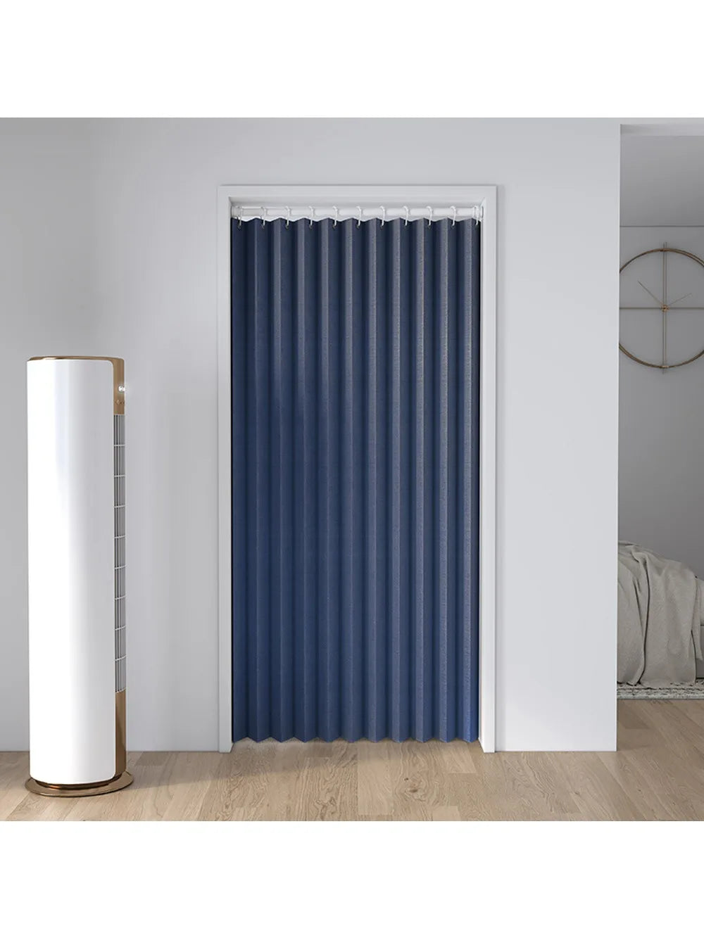 rideaux plissés crème barre isolation moderne extérieurs porte coulissante polyester fil teint minimaliste