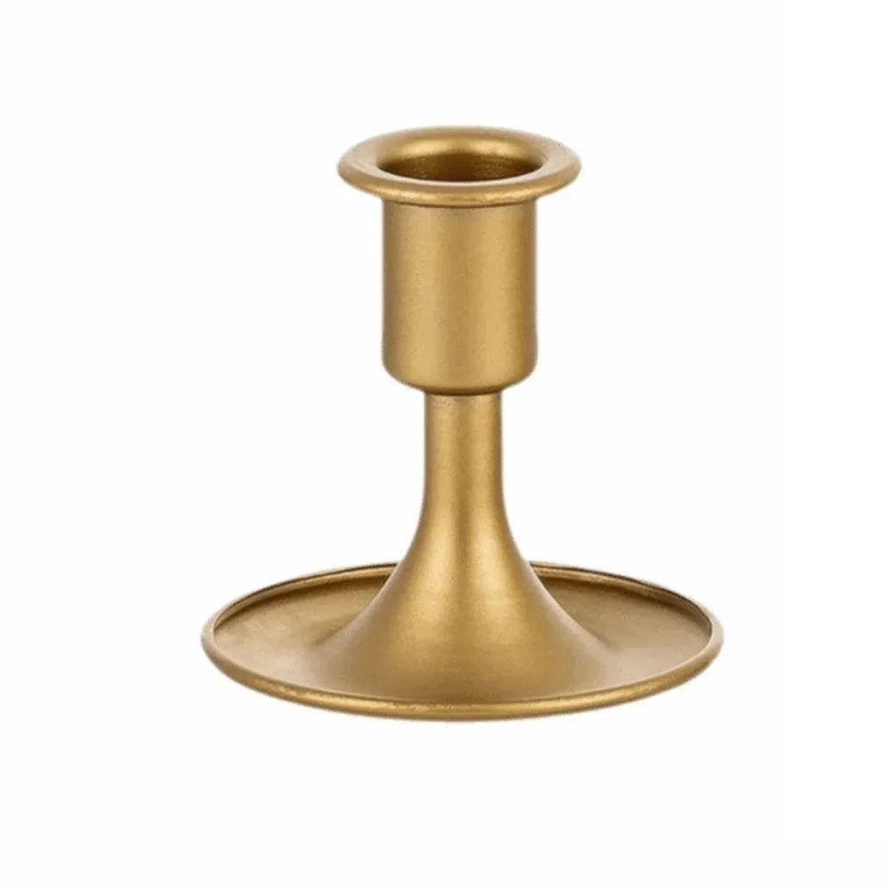 bougeoir moderne doré lisse base plate intérieur maison