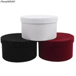 boîtes rondes velours moderne rose clair gris noir blanc rouge bordeaux élégantes emballage mariage