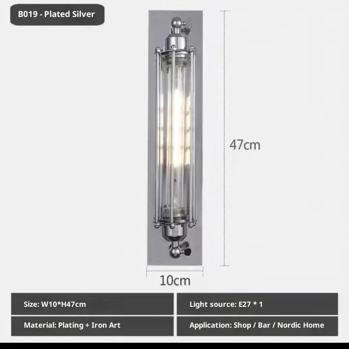lampe suspendue industrielle vintage métal argent doré transparent salon restaurant